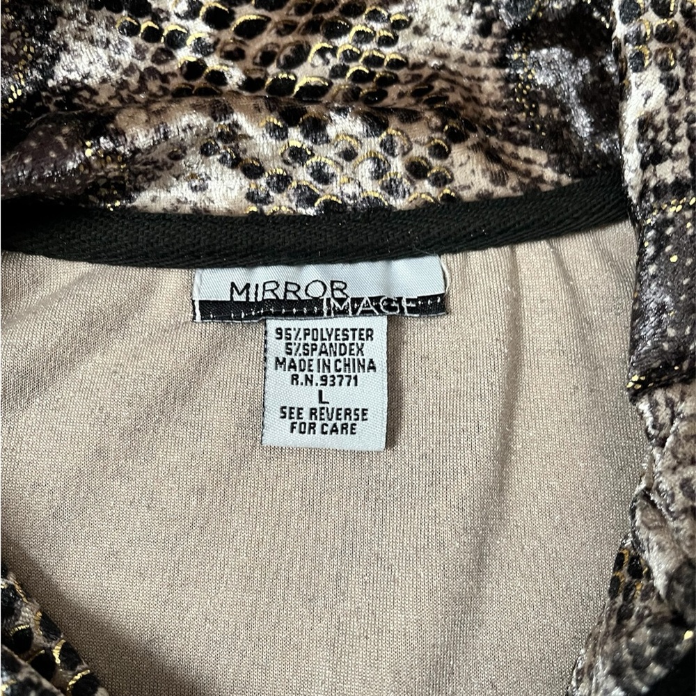 Chic Snakeskin Pattern Velour Jacket - image 5